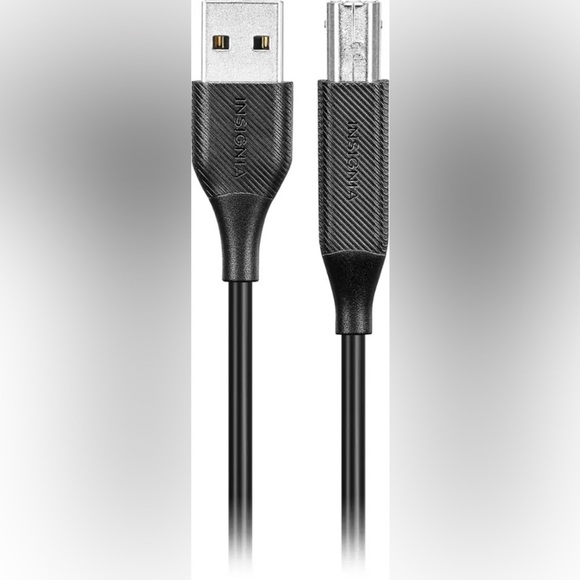Black USB 2.0 A to B Cable - Picture 3 of 6